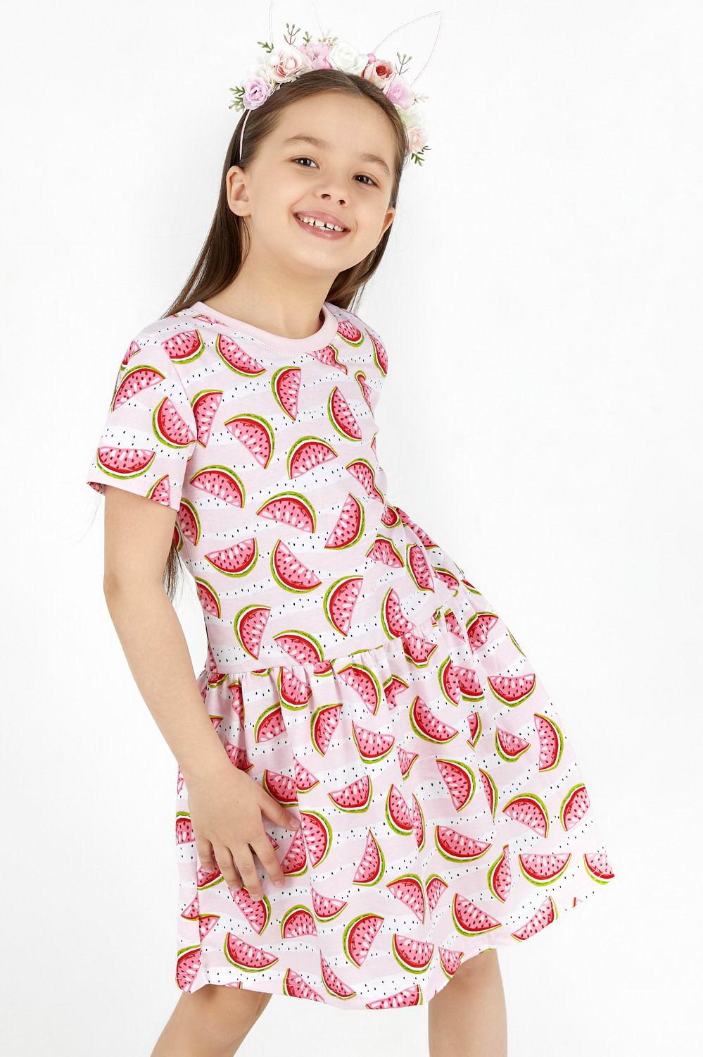 Платье летнее для девочки Мармеладка короткий рукав 6-8 лет