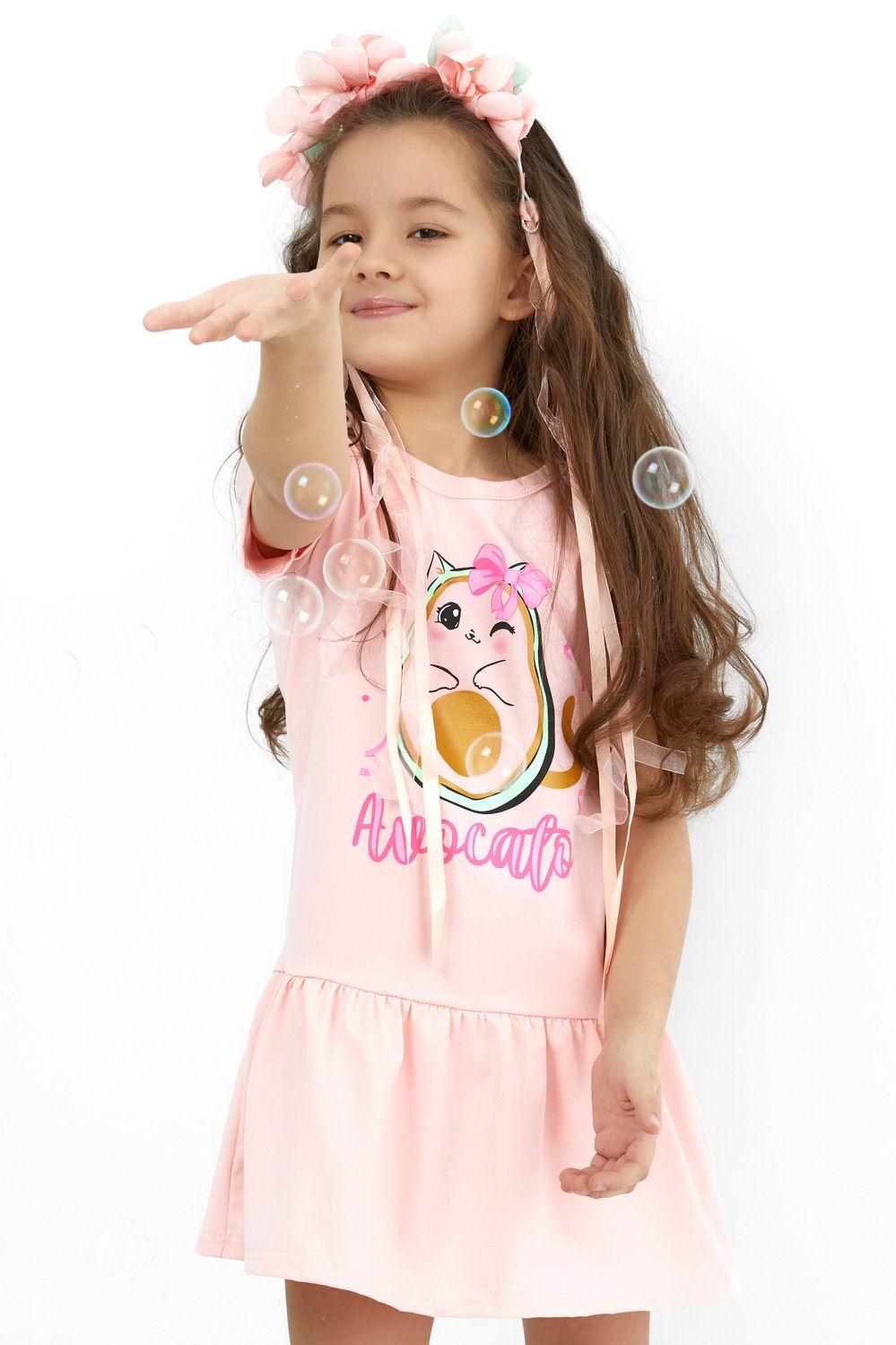 

Платье летнее для девочки Avocato короткий рукав 6-8 лет, Розовый, ПЛ0136