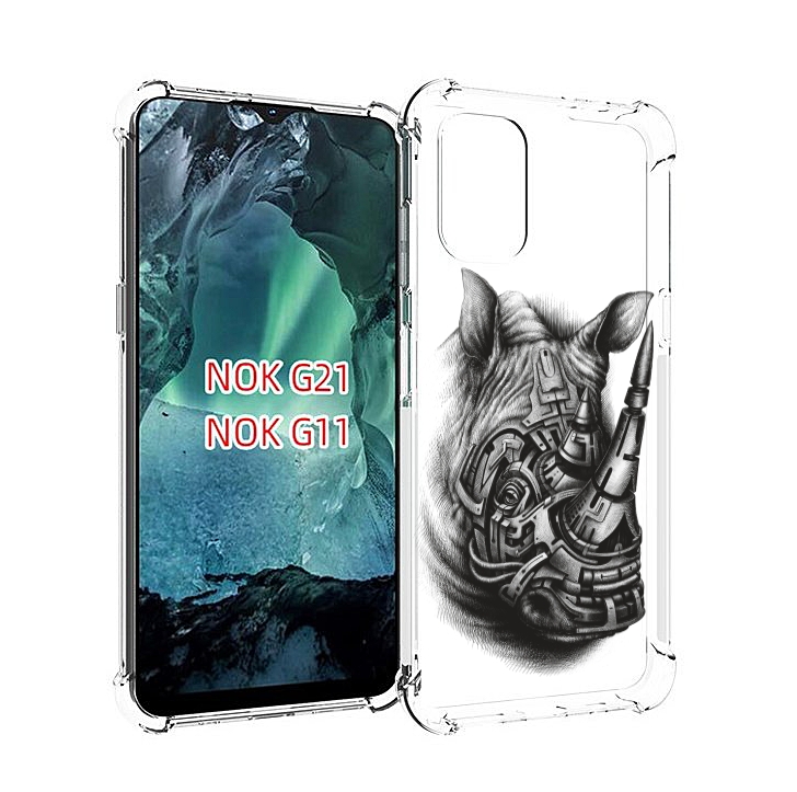 

Чехол Mypads Стальной Носорог Для Nokia G11/G21, Прозрачный, Tocco