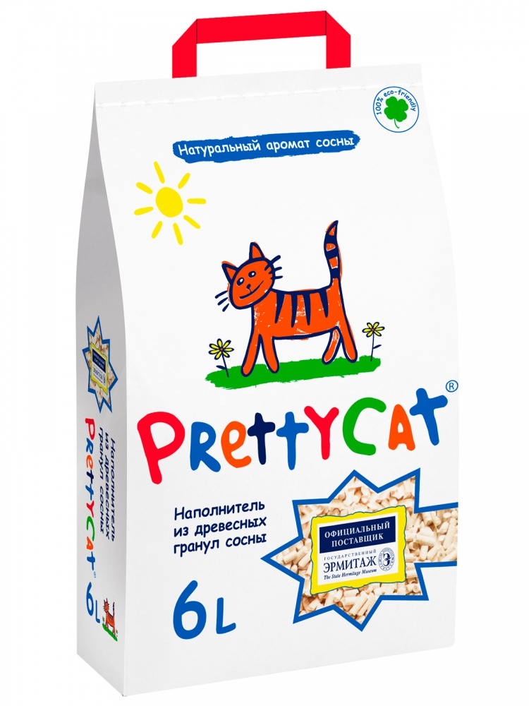 PrettyCat наполнитель древесный для кошачьих туалетов 