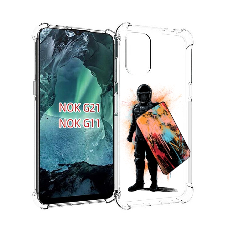 

Чехол Mypads Солдат С Красочным Щитом Для Nokia G11/G21, Прозрачный, Tocco