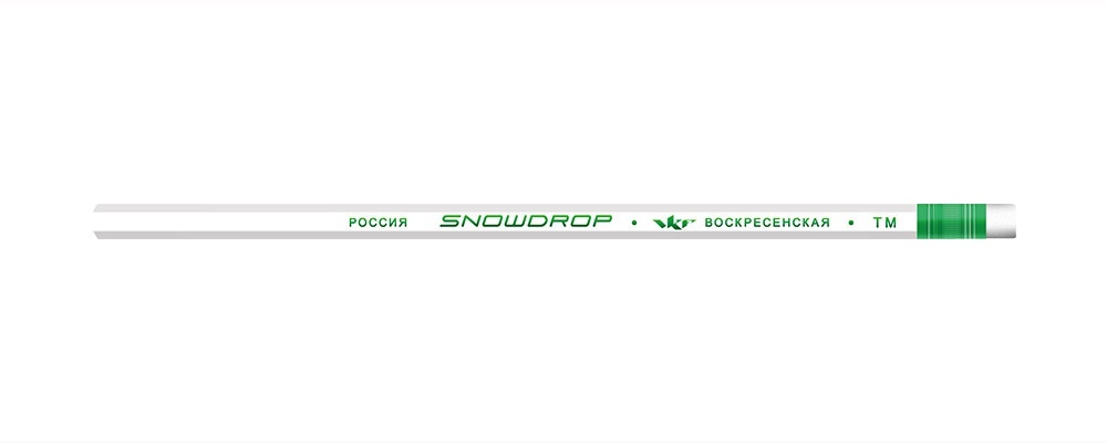 фото Карандаш чернографитный вкф snowdrop с ластиком hb 84 шт шестигранный 360г