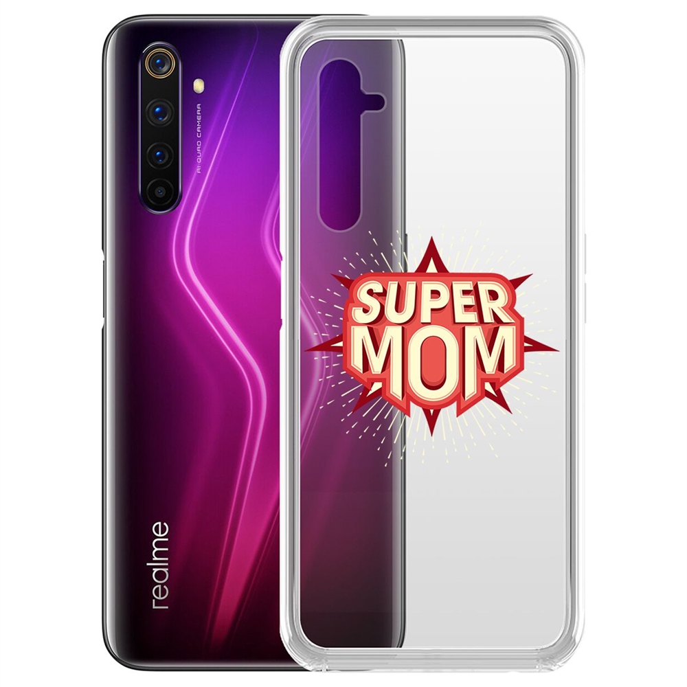 

Чехол-накладка Krutoff Clear Case Супер Мама для Realme 6 Pro