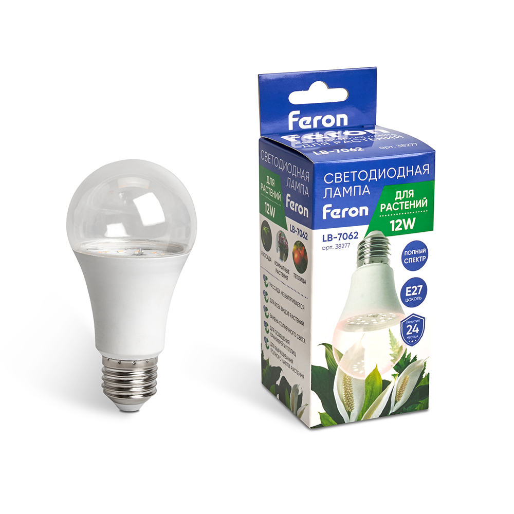 

Лампочка FERON LED E27 10W 4000K 800lm A60 Warm White 6 Pack, LB-7062