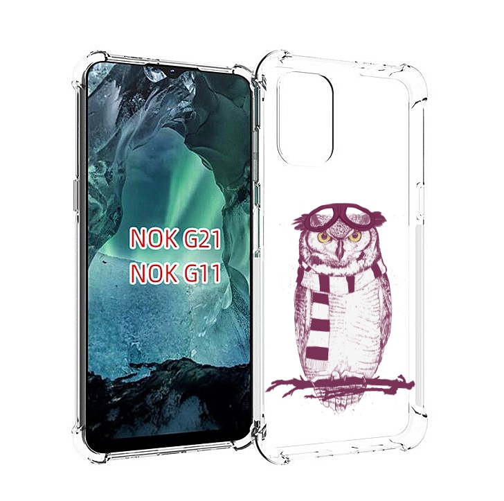 

Чехол Mypads Сова-Летчик Для Nokia G11/G21, Прозрачный, Tocco