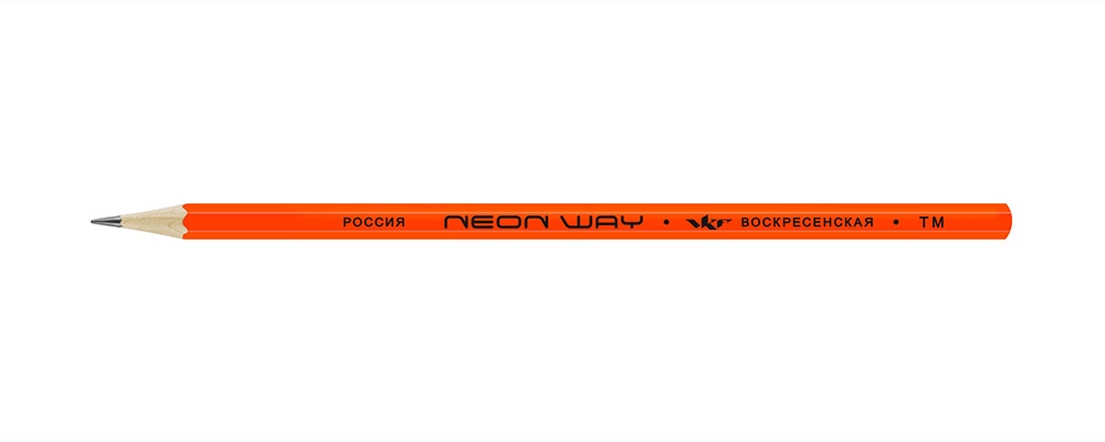 

Карандаш чернографитный ВКФ Neon way неоновый HB 72 шт оранжевый 360г