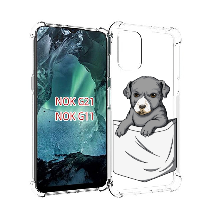 

Чехол Mypads Собачка В Кармане Для Nokia G11/G21, Прозрачный, Tocco