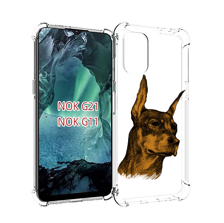 

Чехол MyPads скетч доберман для Nokia G11 / G21, Прозрачный, Tocco