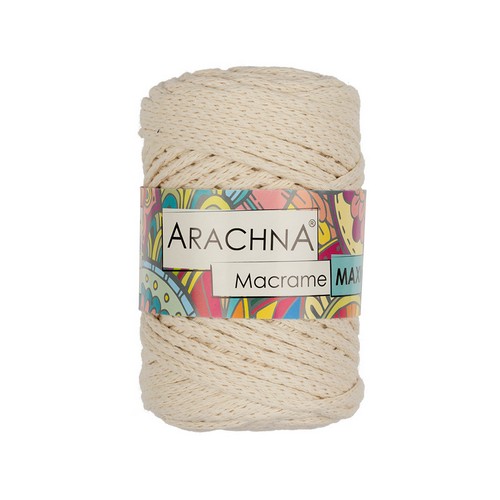 

Пряжа ARACHNA Macrame Maxi 80% хлопок, 20% полиэстер 4 шт. х 250 г 80 м №24 натур, Бежевый, Macrame Maxi
