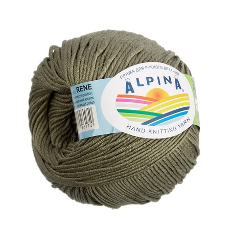 

Пряжа ALPINA RENE 10 шт. в упак. цвет св.хаки RENE-150, 105 м от