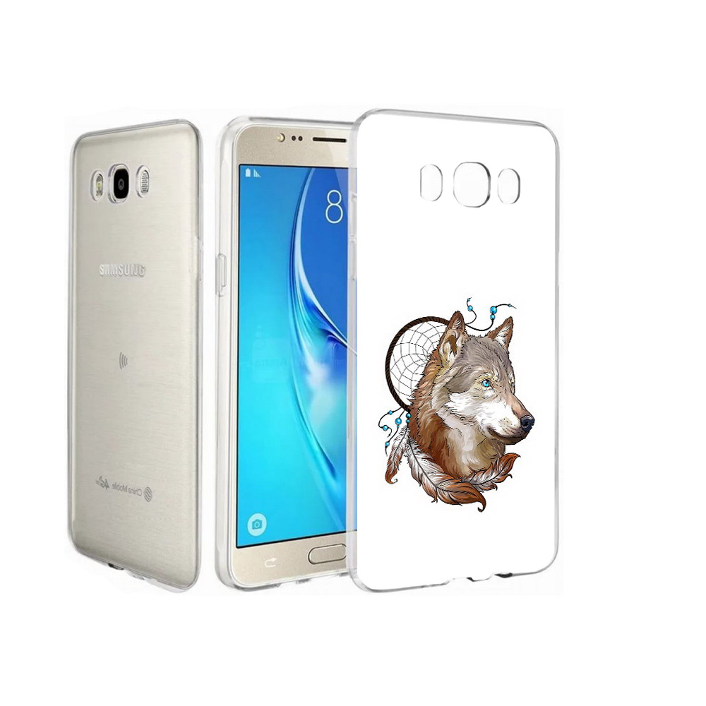 

Чехол MyPads Tocco для Samsung Galaxy J7 волк и ловец снов, Прозрачный, Tocco
