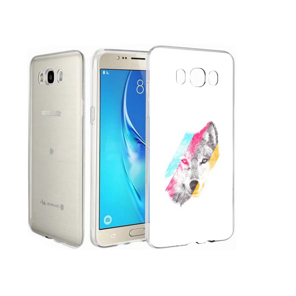 

Чехол MyPads Tocco для Samsung Galaxy J7 волк градиент, Прозрачный, Tocco