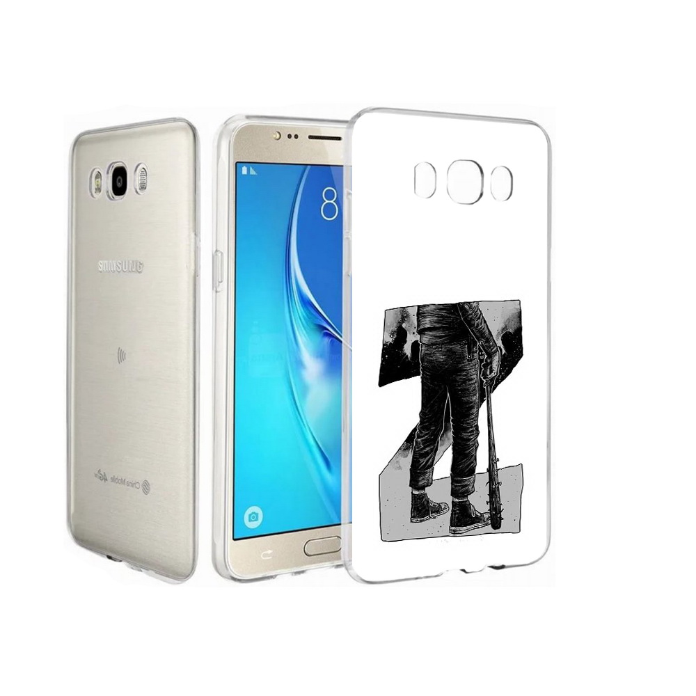 

Чехол MyPads Tocco для Samsung Galaxy J7 воин черно белый, Tocco