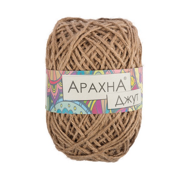 

Пряжа ARACHNA Jute 100% джут 5 шт. х 100 г цв. № 004 натуральный Jute-№ 004 натура, Коричневый, Jute