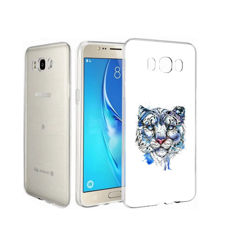 

Чехол MyPads Tocco для Samsung Galaxy J7 водяной тигр, Прозрачный, Tocco