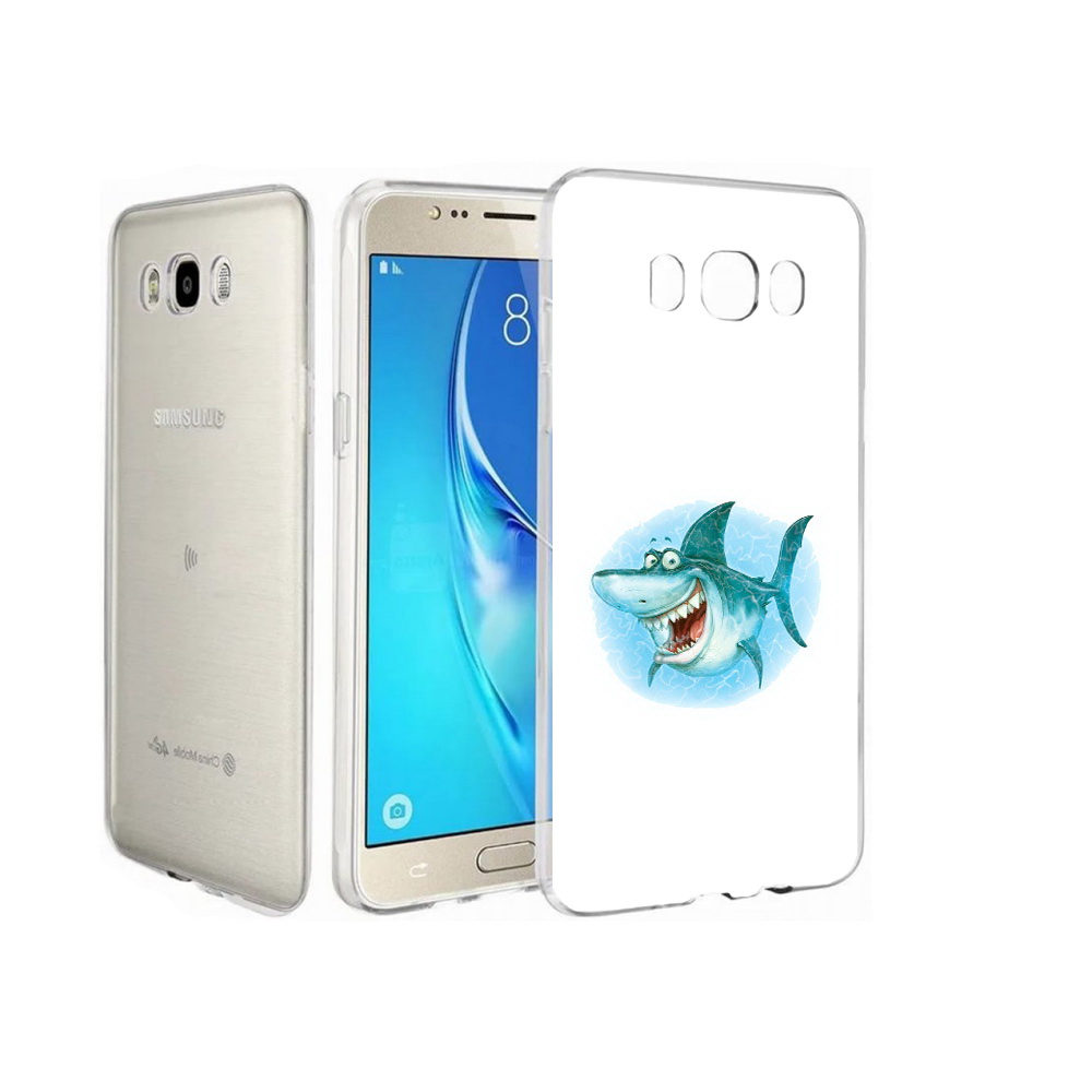 

Чехол MyPads Tocco для Samsung Galaxy J7 веселая акула, Прозрачный, Tocco