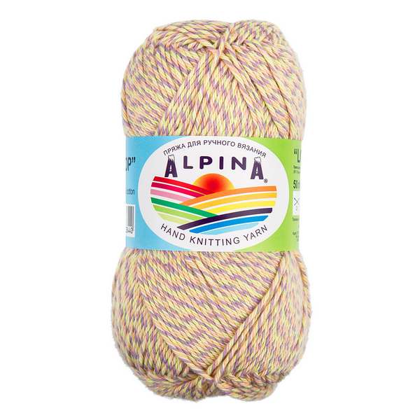

Пряжа ALPINA LOLLIPOP 10 шт. в упак. цвет персиковый-бежевый-салатовый-сиреневы