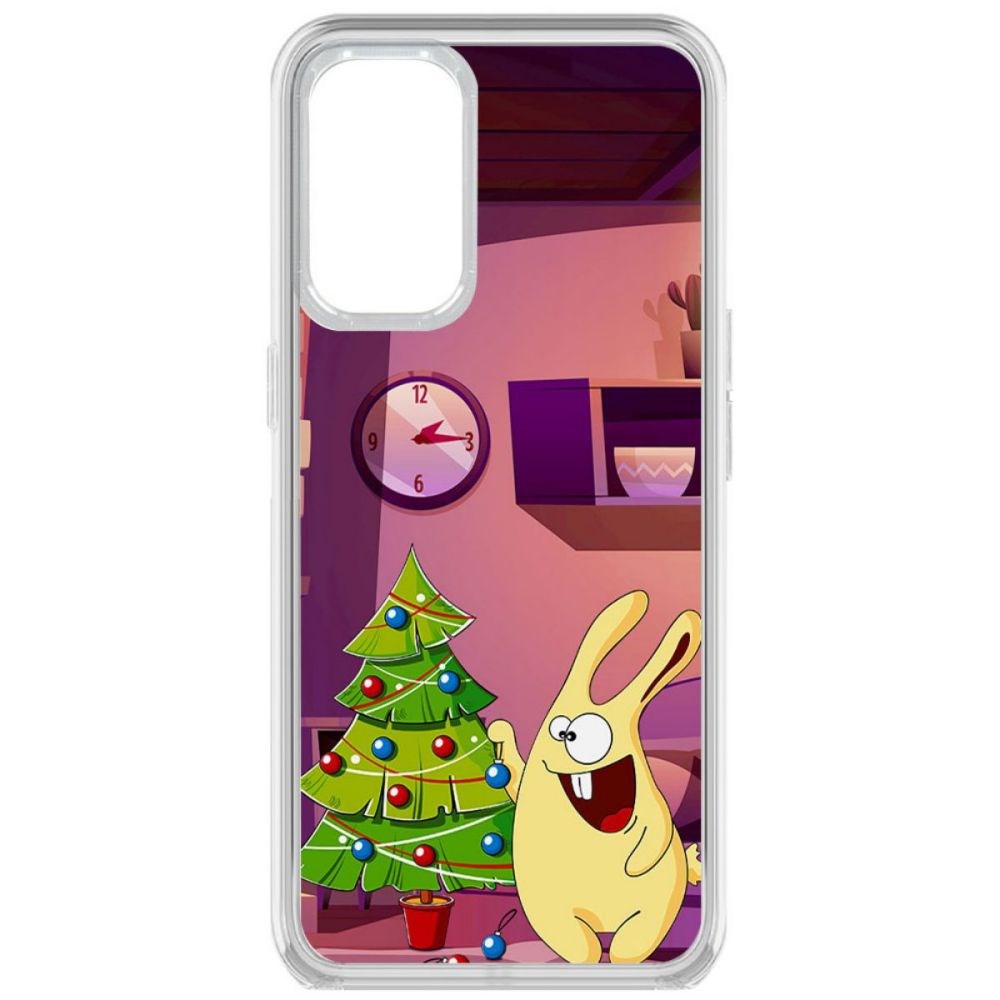 Чехол-накладка Krutoff Clear Case Кролик для Oppo Reno5