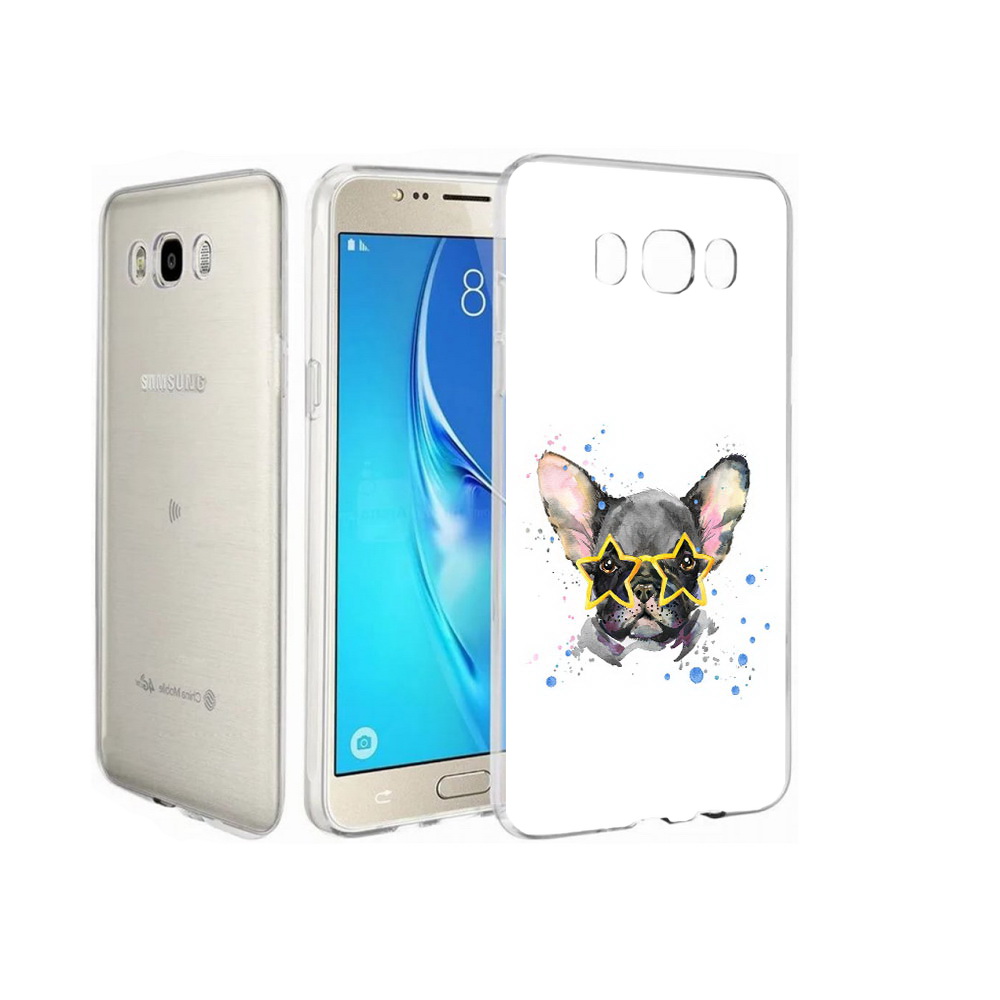

Чехол MyPads Tocco для Samsung Galaxy J7 буля в очках, Прозрачный, Tocco