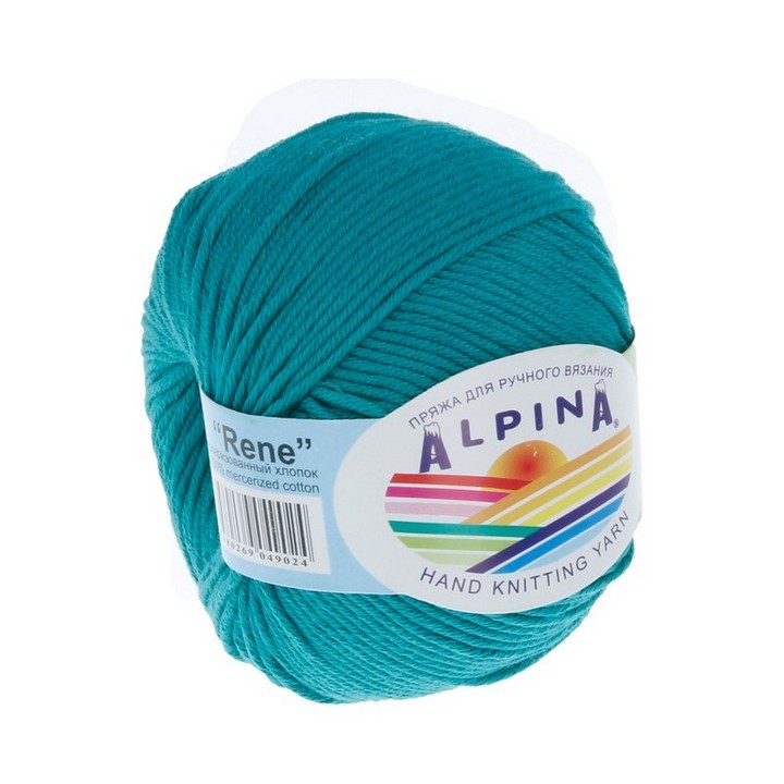 

Пряжа ALPINA RENE 10 шт. в упак. цвет бирюзовый RENE-139, 105 м от