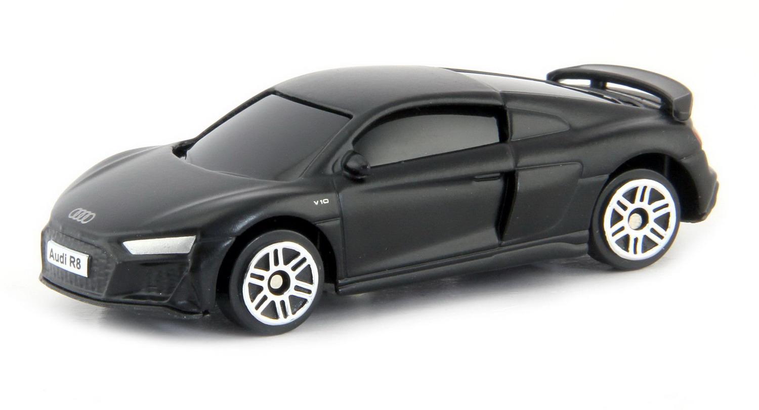 Машина металлическая RMZ City 1:64 Audi R8 Coupe 2019, без механизмов, чёрный матовый цвет машина металлическая rmz city 1 64 mclaren 600lt без механизмов чёрный матовый