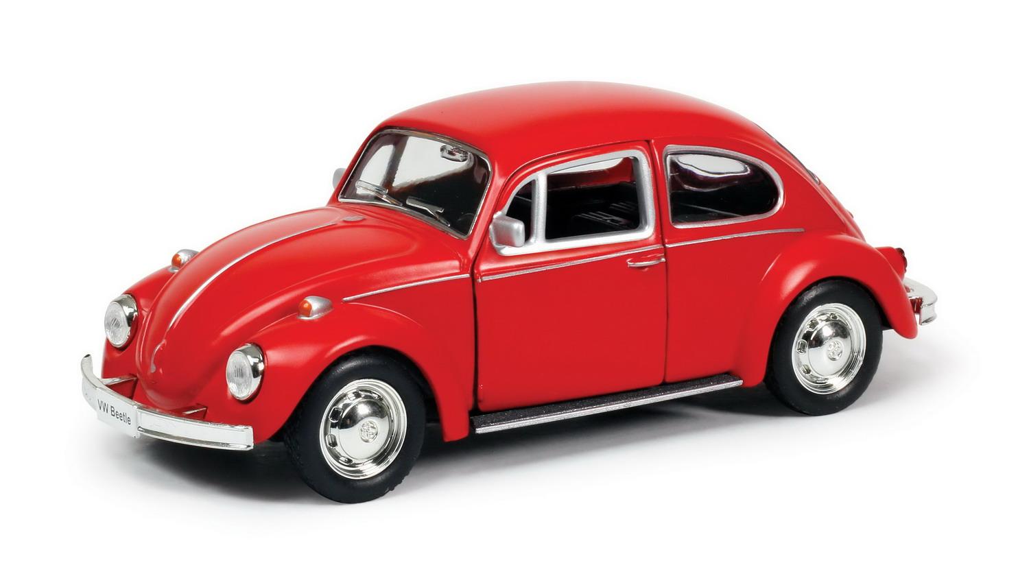 Машина металлическая RMZ City 1:32 Volkswagen Beetle 1967, красный матовый цвет maisto 1 24 volkswagen beetle alloy car model die casting static precision model collection gift toy tide play