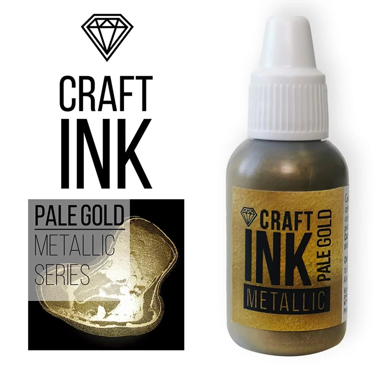 фото Алкогольные чернила craft ink, pale gold (светлое золото) 20 мл cai-033 craftsmen.store