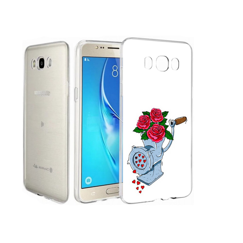 

Чехол MyPads Tocco для Samsung Galaxy J7 Цветочные сердца, Прозрачный, Tocco