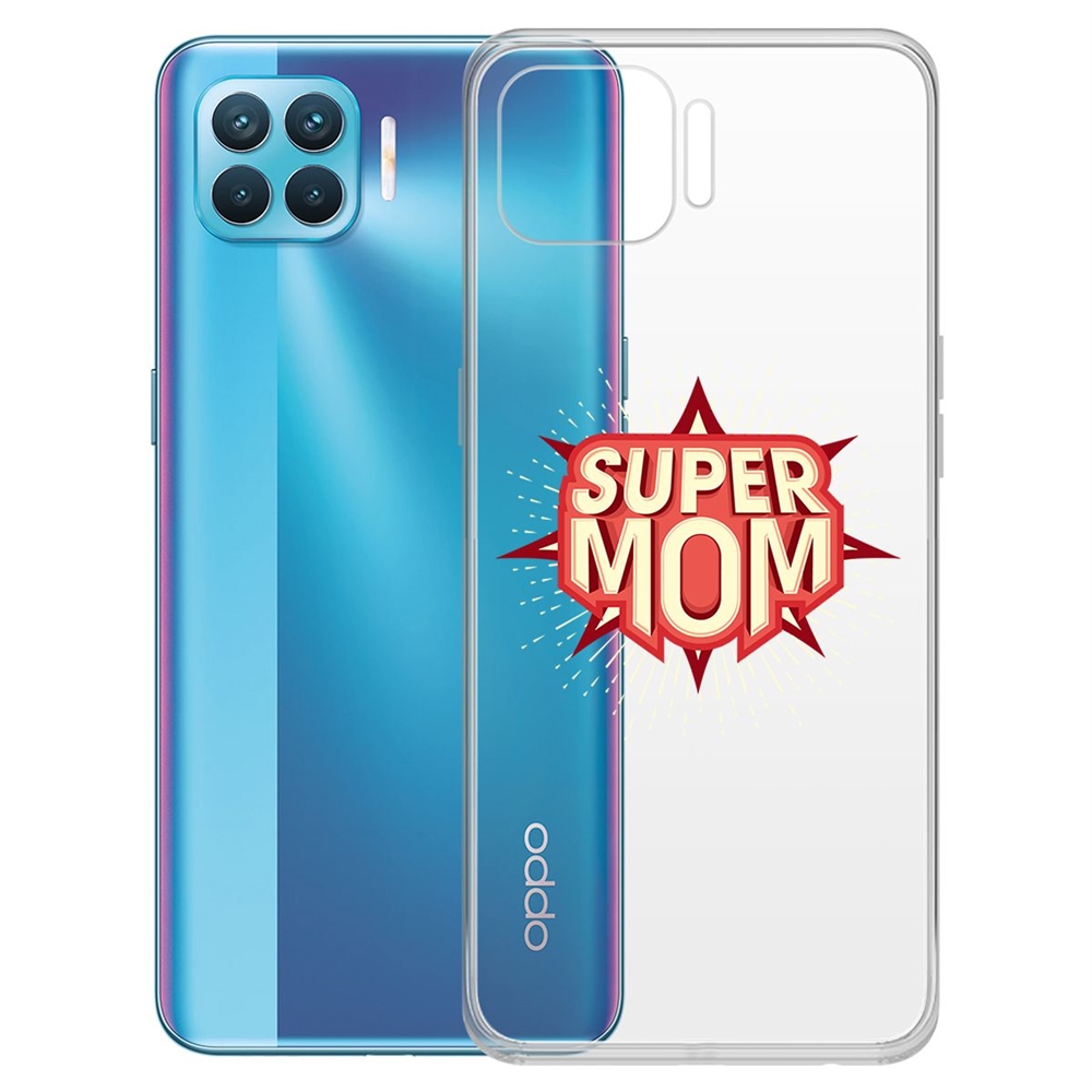

Чехол-накладка Krutoff Clear Case Супер Мама для Oppo A93/Reno4 Lite/Reno 4F/F17 Pro