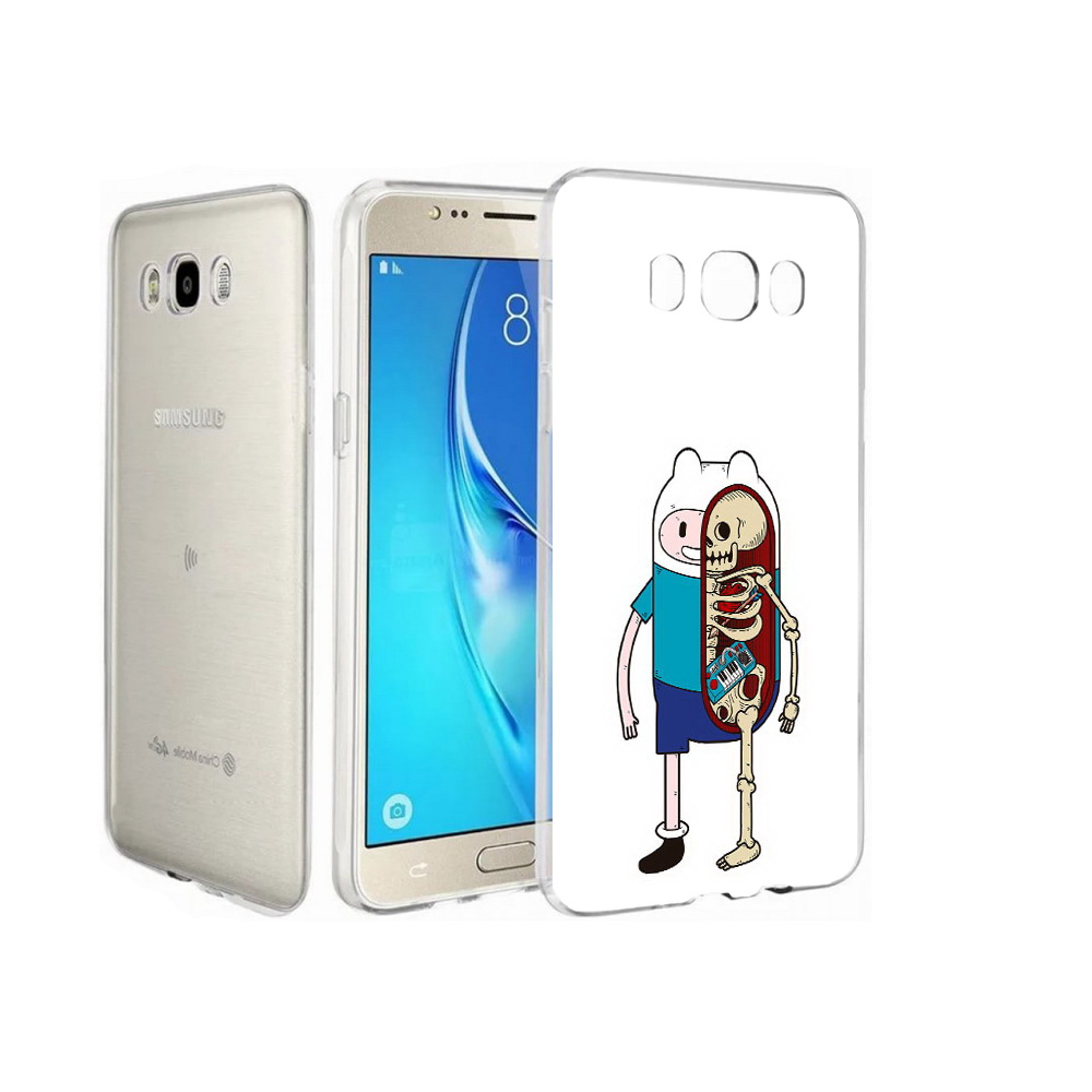 

Чехол MyPads Tocco для Samsung Galaxy J7 Финн скелет, Прозрачный, Tocco