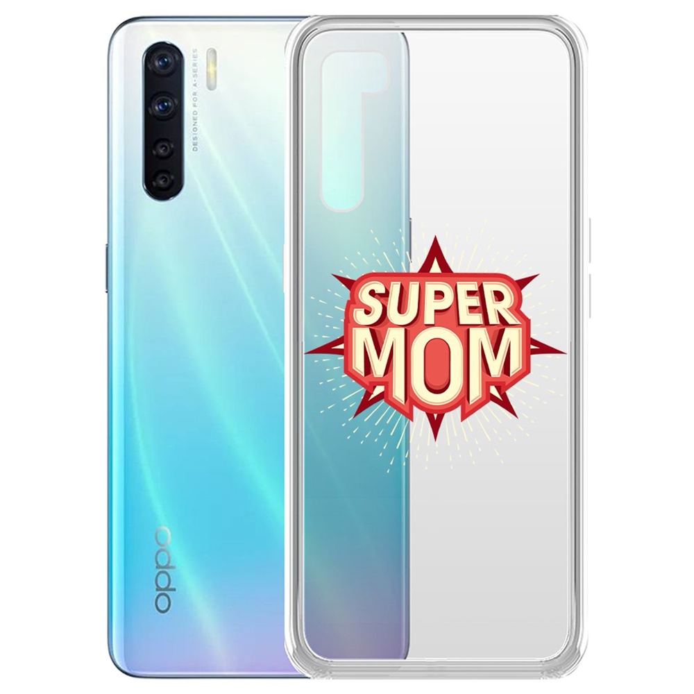 фото Чехол-накладка krutoff clear case супер мама для oppo a91/f15