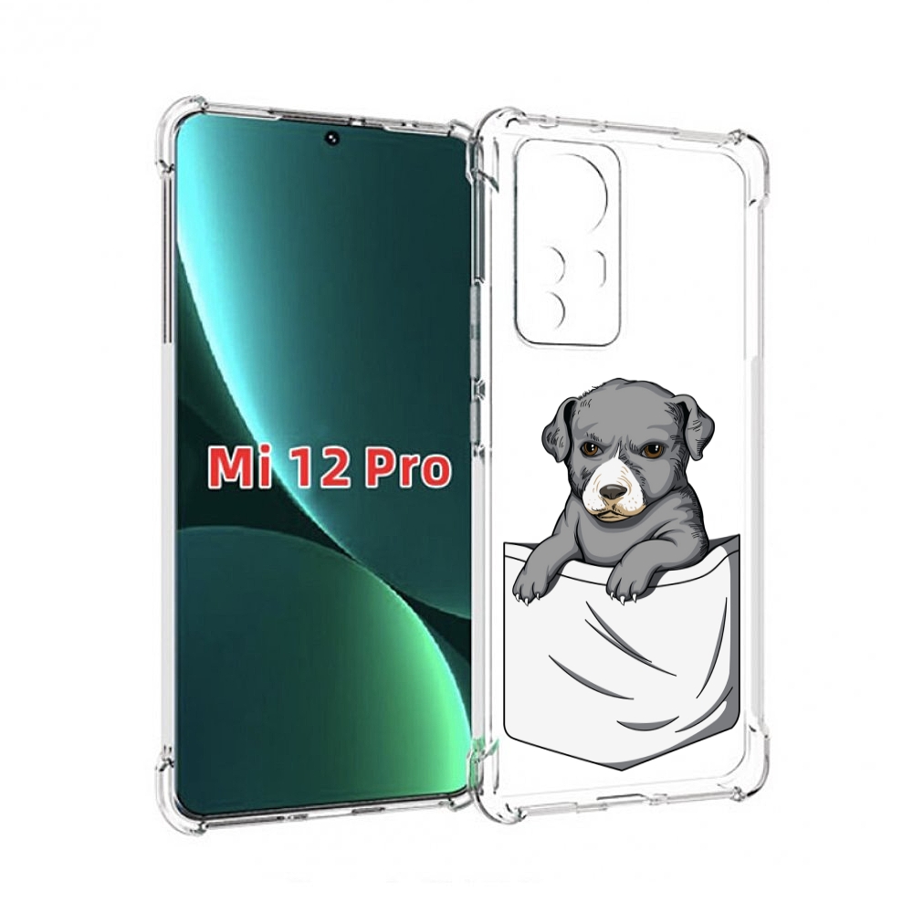

Чехол MyPads собачка в кармане для Xiaomi 12S Pro, Прозрачный, Tocco