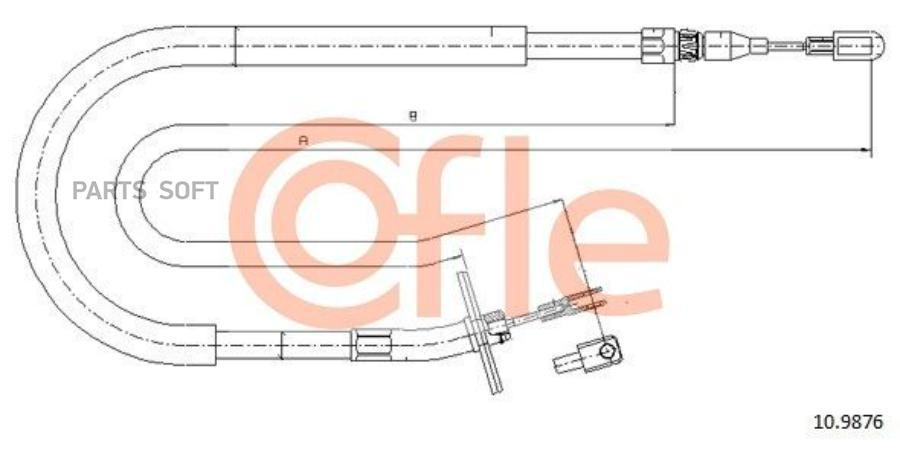 92109876_трос стояночного тормоза прав задн mb sprinter pt.3.5>4.6t double wheels 97-