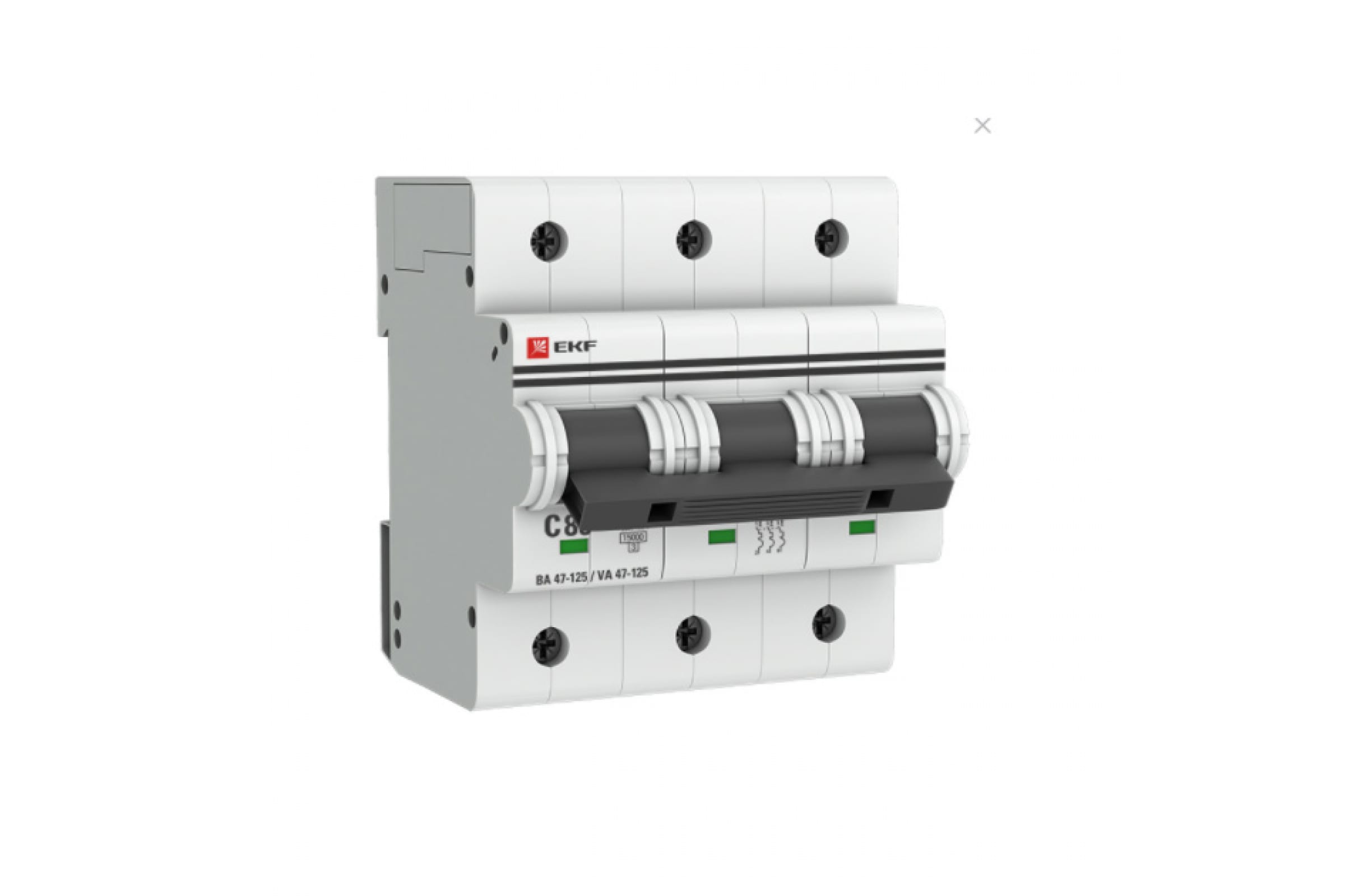 

Автоматический выключатель EKF PROxima ВА 47-125, 3P, 80А, 15кА SQmcb47125-3-80C