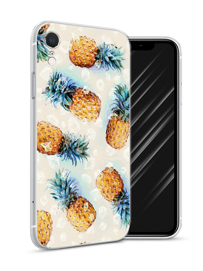 

Чехол Awog на Apple iPhone XR (10R) / Айфон XR (10R) "Ананасы", Разноцветный, 12050-3