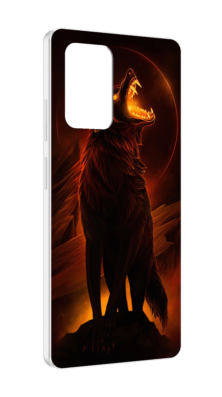 

Чехол MyPads волчара с огнем внутри для ZTE Blade V40 Pro, Tocco