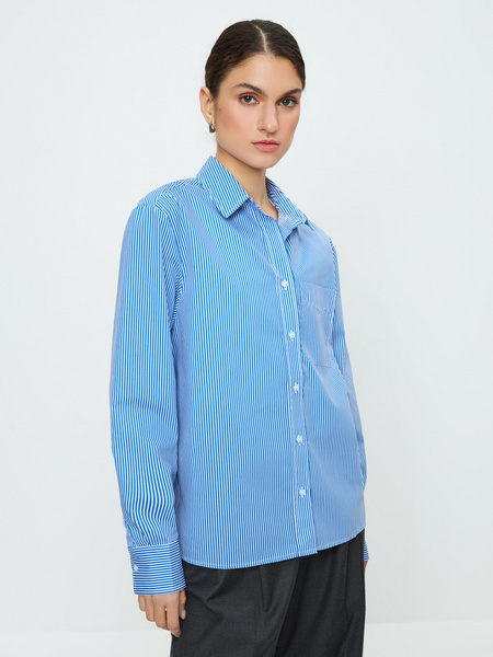 Рубашка женская ZARINA 3123101301 синяя 2XS