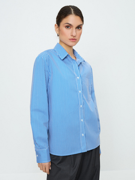 

Рубашка женская ZARINA 3123101301 синяя XL, Синий, 3123101301