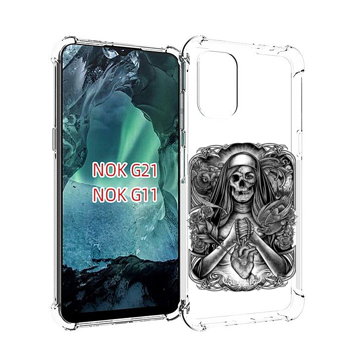 

Чехол Mypads Скелет С Сердцем Для Nokia G11/G21, Прозрачный, Tocco