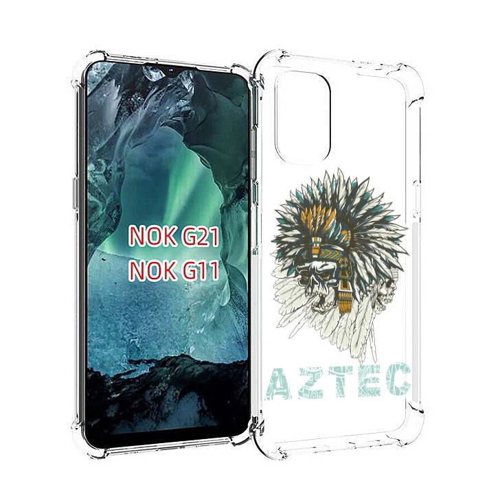 

Чехол Mypads Скелет Индеец Для Nokia G11/G21, Прозрачный, Tocco