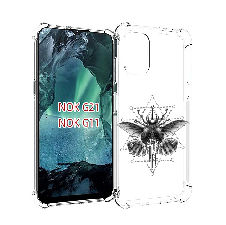 

Чехол Mypads Скарабей Для Nokia G11/G21, Прозрачный, Tocco
