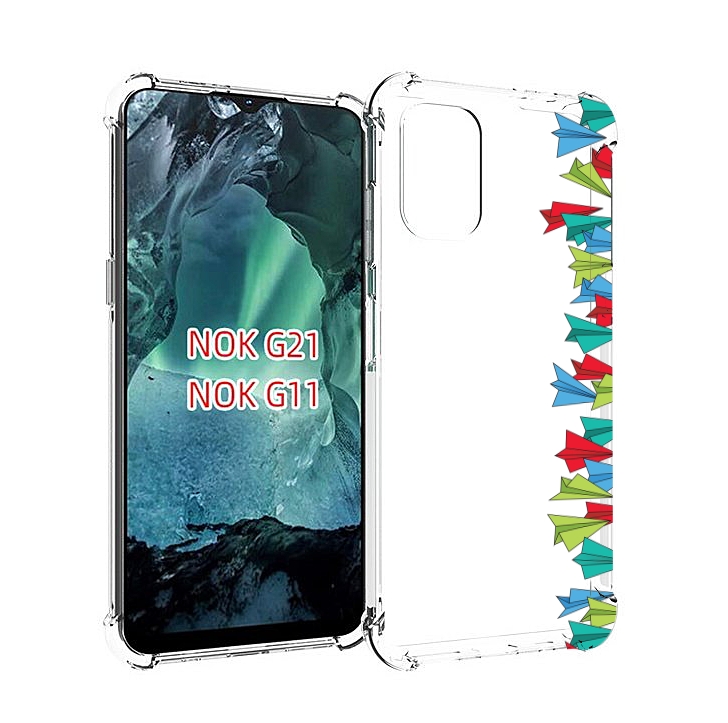 

Чехол Mypads Самолетики Из Листочков Для Nokia G11/G21, Прозрачный, Tocco