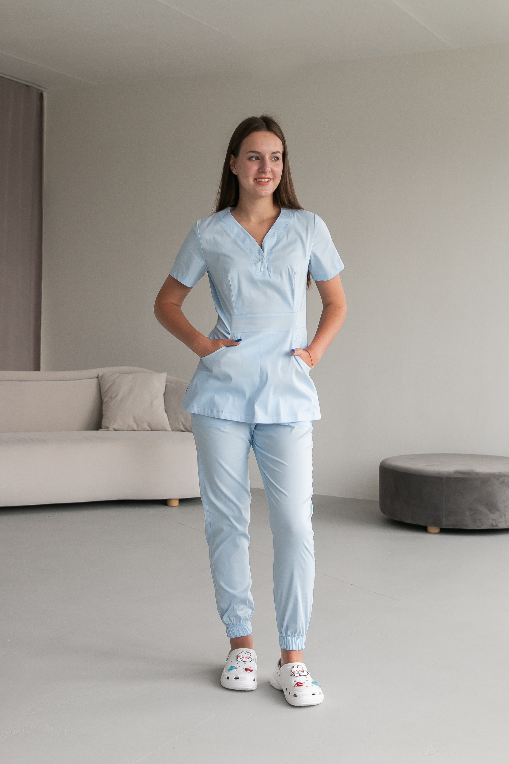 

Костюм медицинский женский Im a Doctor Вета голубой 48 RU, Вета