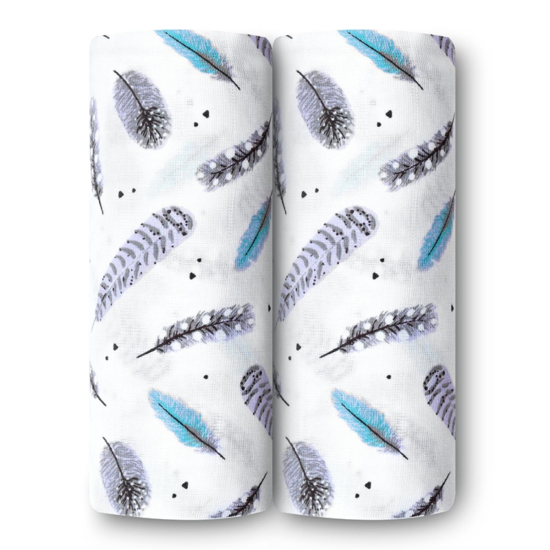 

Пеленки детские муслиновые для новорожденных (100х120 см, 2 шт) loombee MS-3439, MS