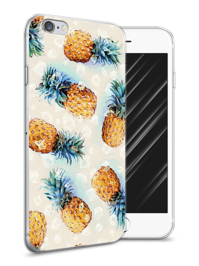

Чехол Awog на Apple iPhone 6 / Айфон 6 "Ананасы", Разноцветный, 10450-3