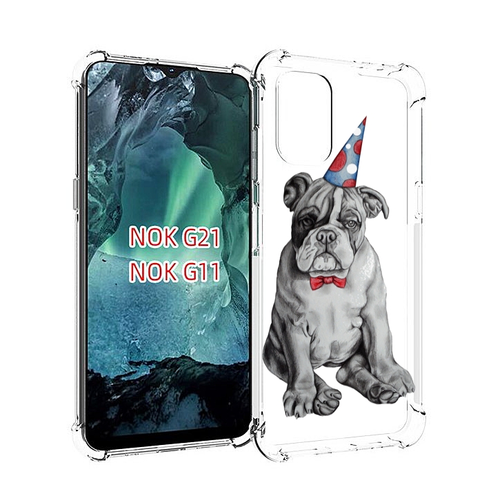 

Чехол Mypads Праздничный Щенок Для Nokia G11/G21, Прозрачный, Tocco