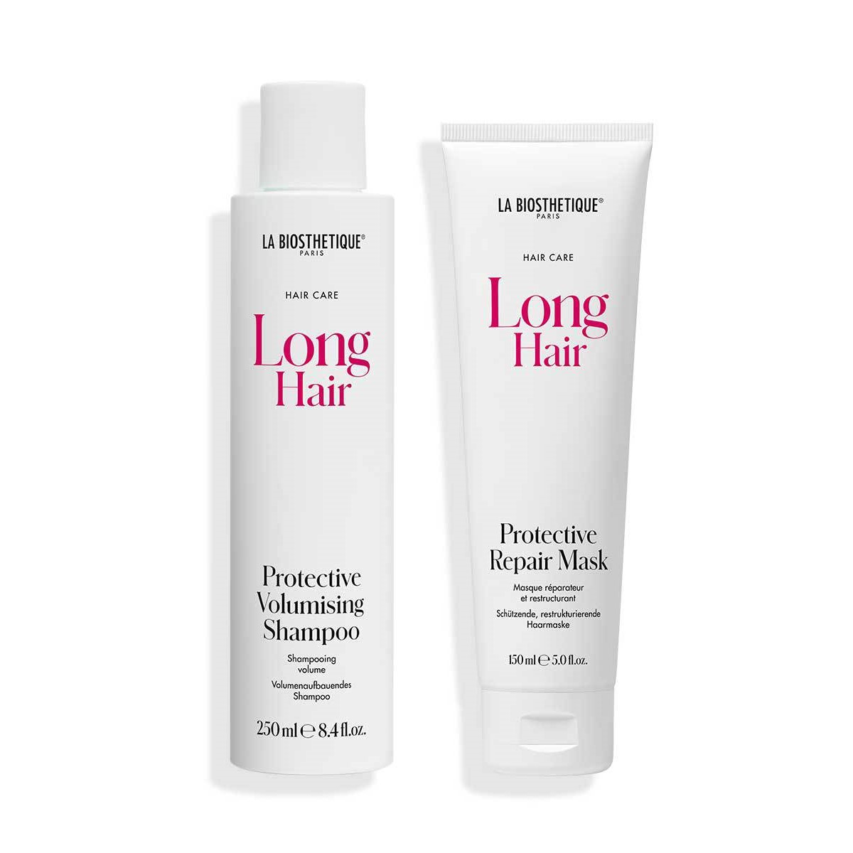 Набор из 2х средств La Biosthetique Bundle Long Hair 400 мл защитный мицеллярный шампунь для придания объема protective volumising shampoo 130452 1000 мл