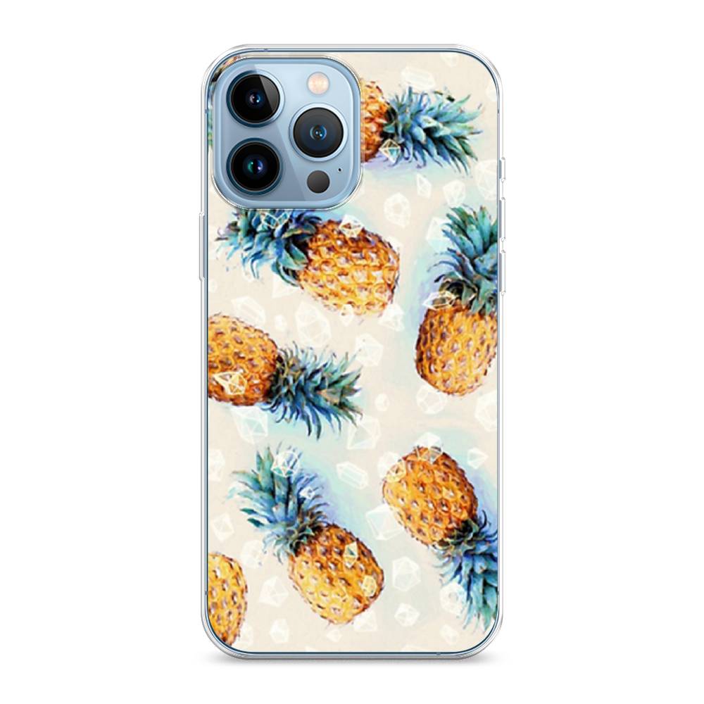 фото Силиконовый чехол "ананасы" на apple iphone 13 pro max awog