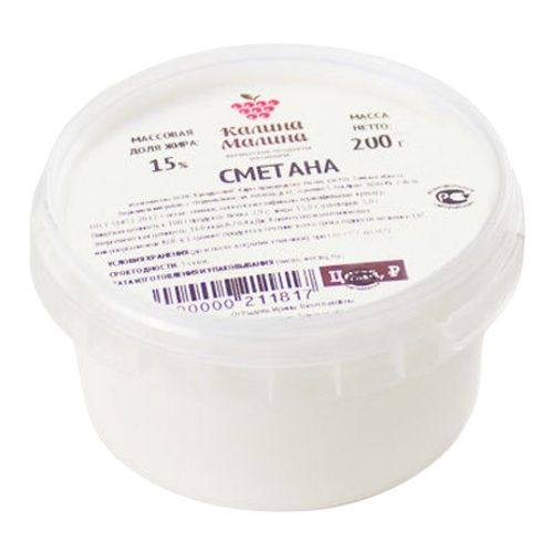 

Сметана Калина-Малина 15% 200 г