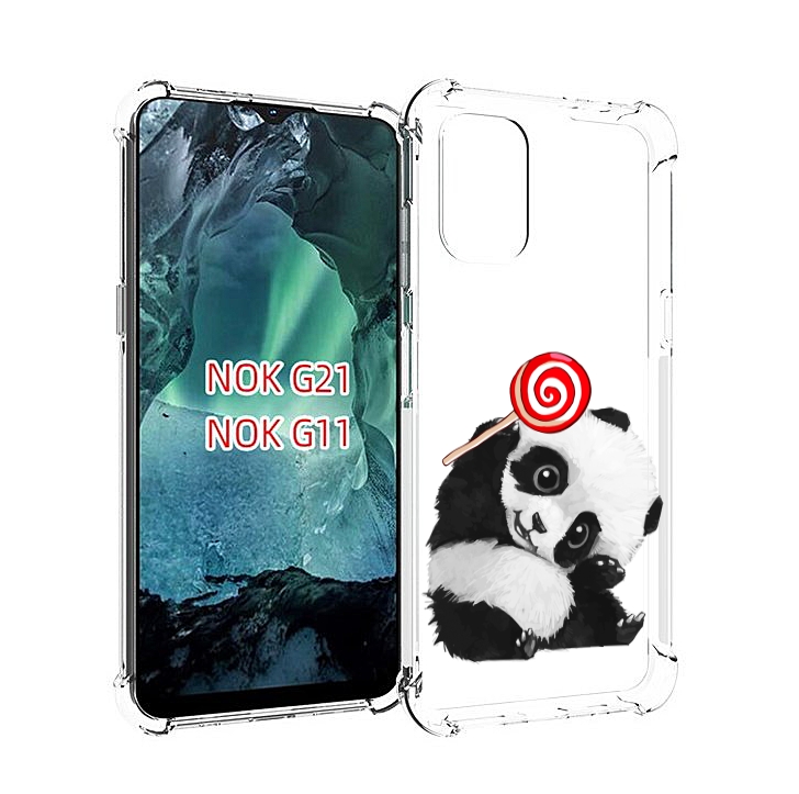 

Чехол Mypads Панда С Леденцом Для Nokia G11/G21, Прозрачный, Tocco
